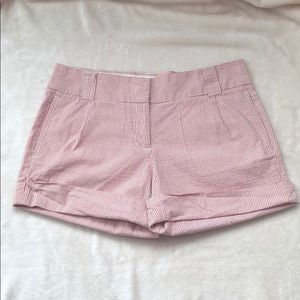 J. Crew Red And White Striped City Fit Shorts